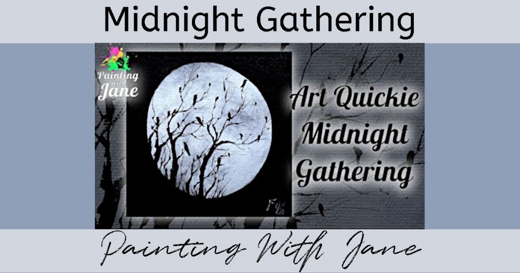 Preview image of "Midnight Gathering" painting tutorial by Painting with Jane