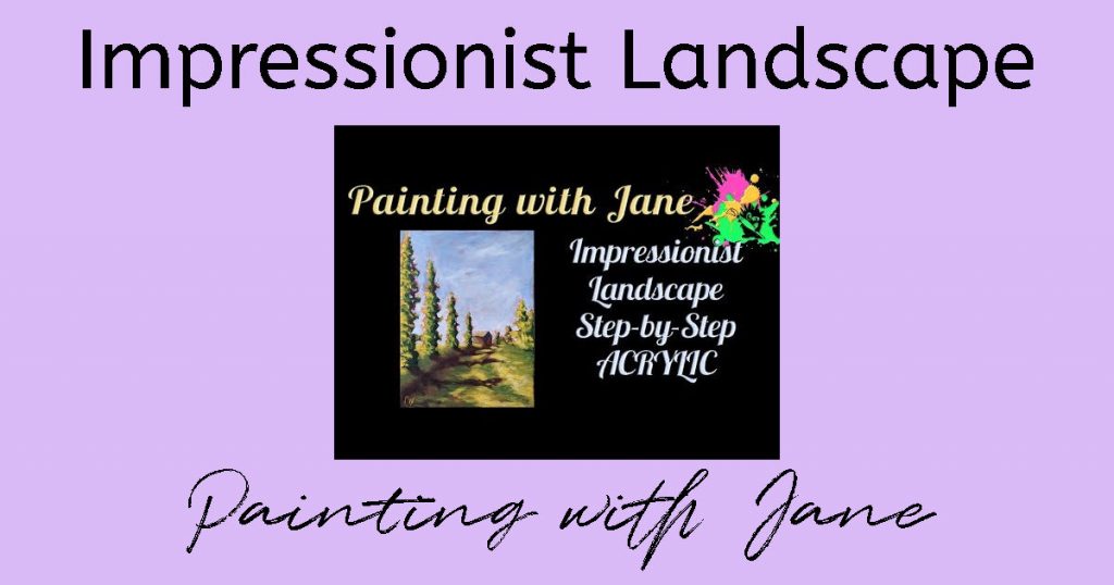 Impressionist landscape acrylic painting tutorial link