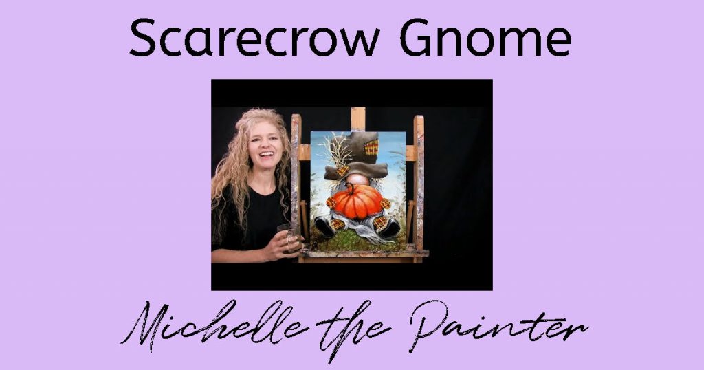 Whimsical painting tutorial of a fall gnome