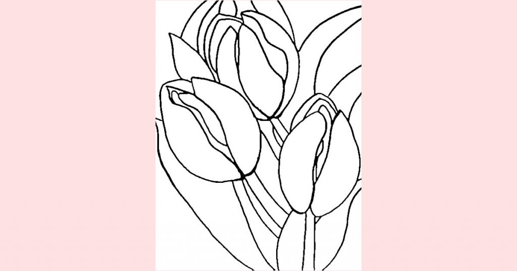 Image of the tulip painting pdf traceable
