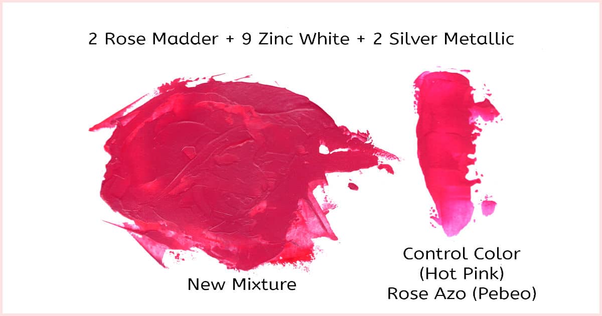 How to mix bright pink with acrylic paint: Colour mixing basics