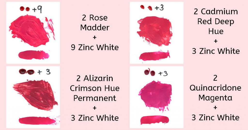 How To Make Hot Pink With Paint A Color Experiment Paint Recipes How To Make Hot Pink With Paint Using Blue Reds 1024x538