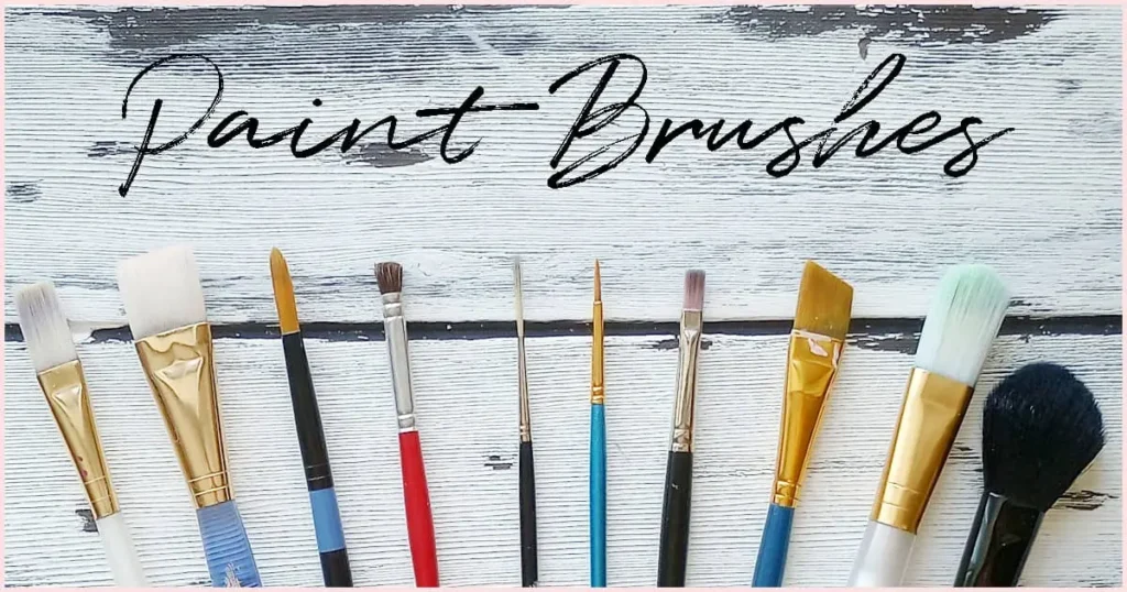Ten different paint brushes that I highly recommend to people.