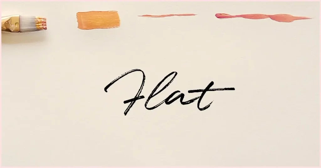 Examples of brush stroke techniques you can accomplish using a flat brush.