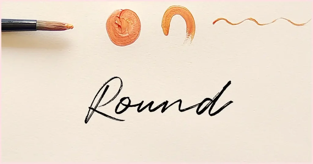 A circle, arch, and more made by using a round brush