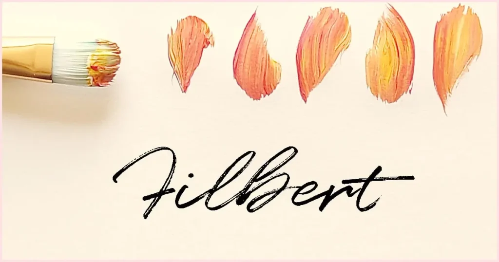 Coral colored leaf and petal shapes, brush stroke techniques that are perfect for the filbert brush.