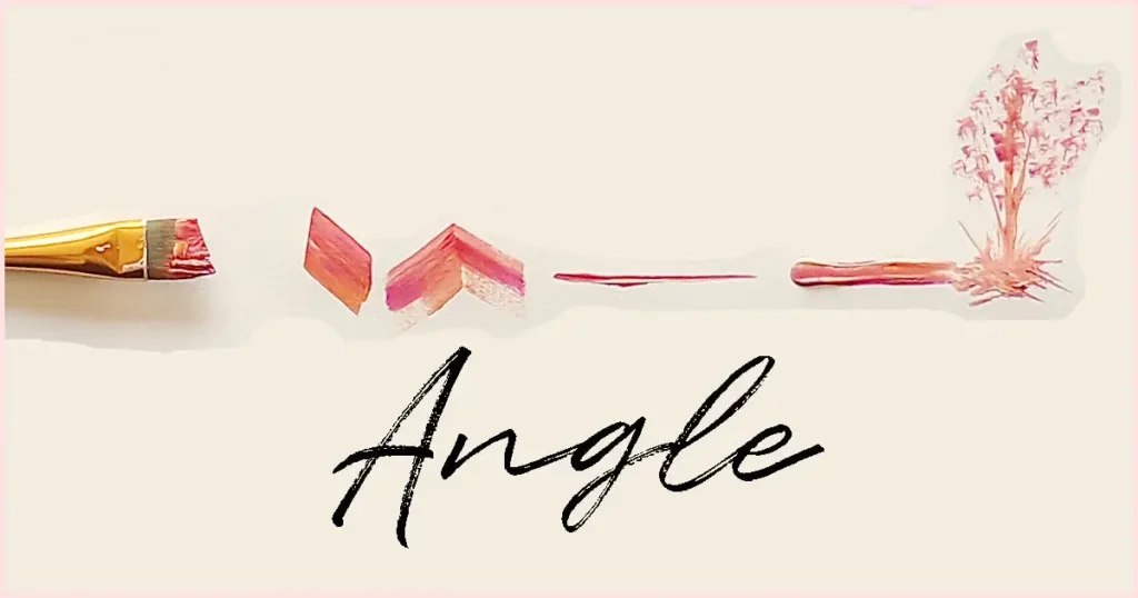 Examples of brush strokes made with an angle brush