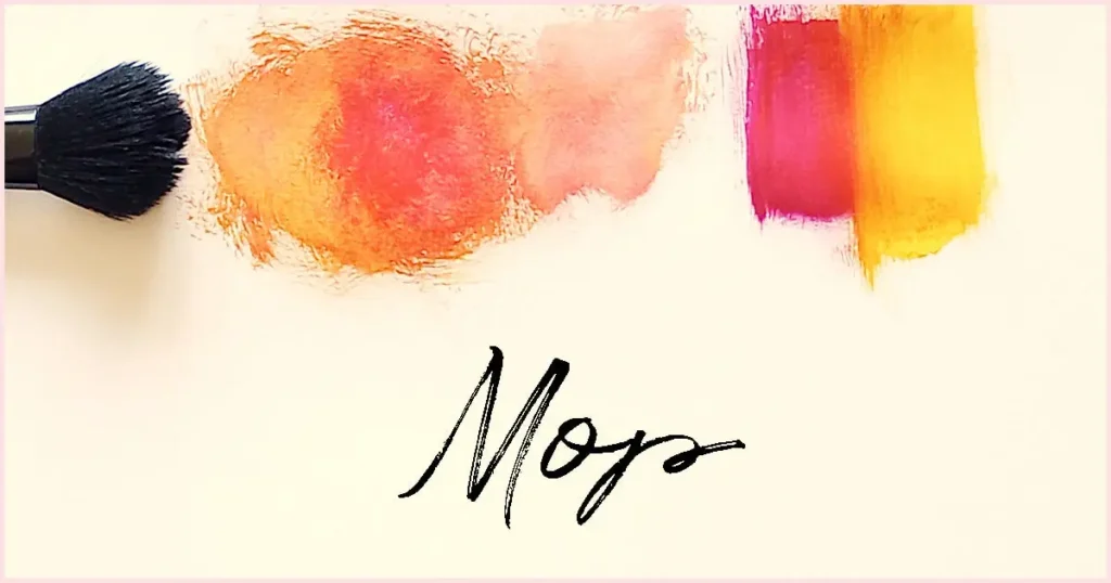 Two examples of the types of brush strokes the mop paint brush can create